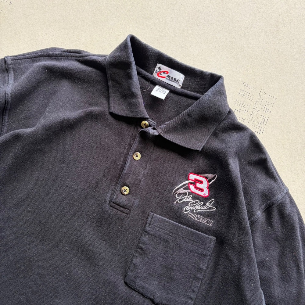 Vintage Chase Authentics Dale Earnhardt NASCAR Polo T-shirt